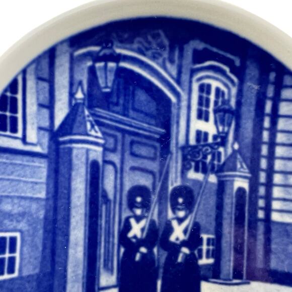 Porcelain Mini Plate Wall Art Royal Copenhagen Kongens Livgarde Blue 3.25 Inch - Picture 7 of 15